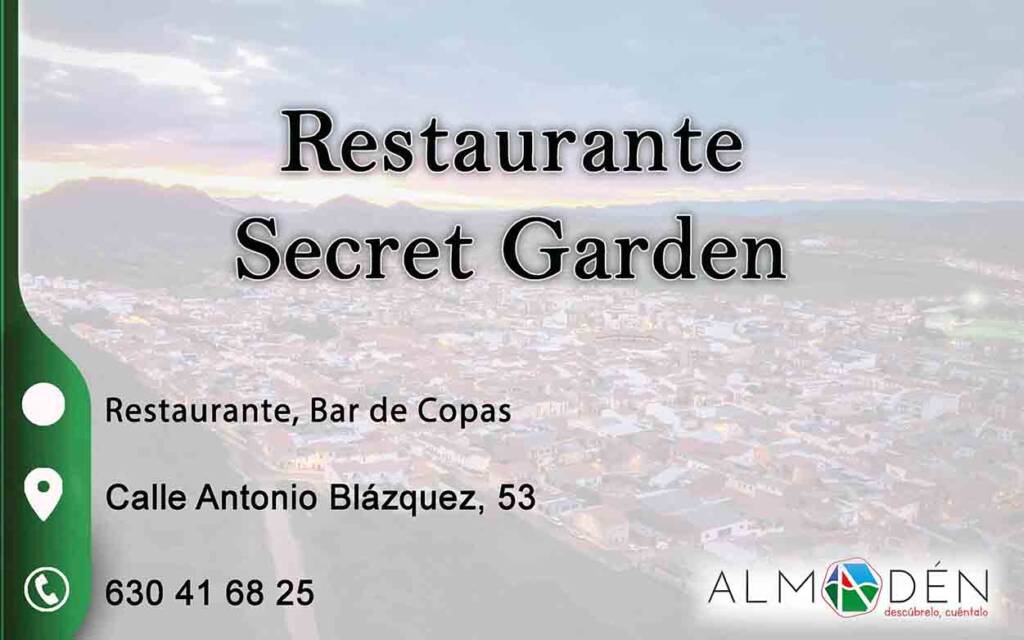 Donde comer en Almadén, secret garden